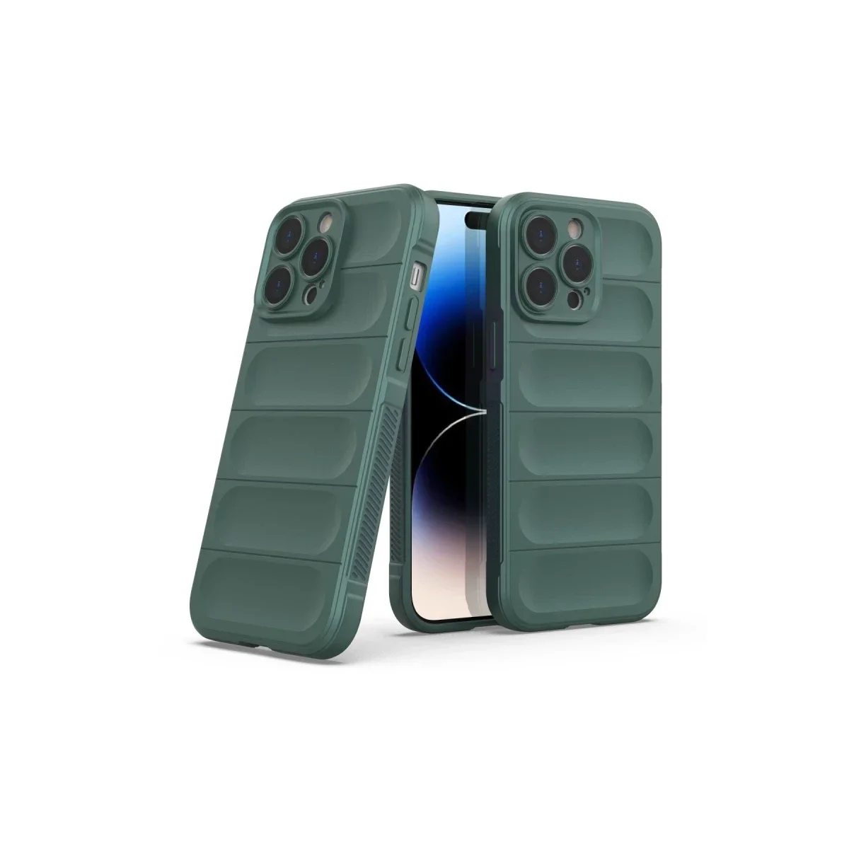 Apple iPhone 14 Pro Kılıf Optimum Silikon - Koyu Yeşil görsel 2