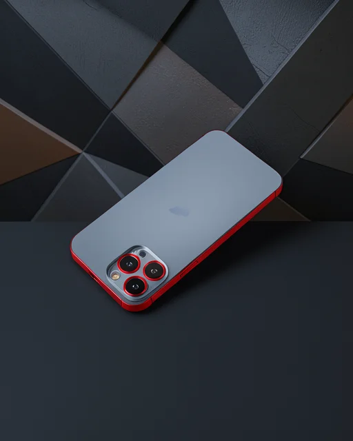 Apple İphone 12 Pro Max Metal Kamera Lens Koruma Cam - Kırmızı