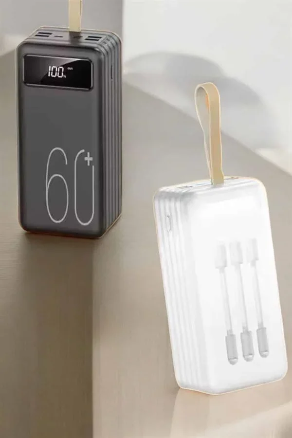 Powerbank 60.000 Mah Hızlı Şarj 4 Çıkışlı Uzun Şarj Süreli Dijital Göstergeli görsel 3