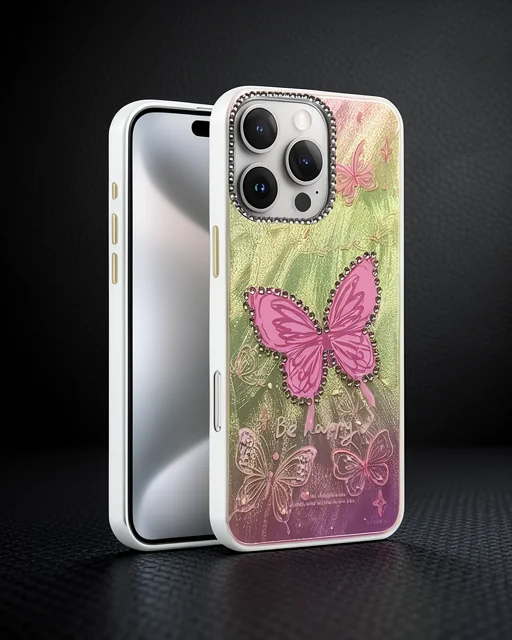 Apple İphone 16 Pro Kılıf Blade Aynalı Desenli Kapak - Desen 5
