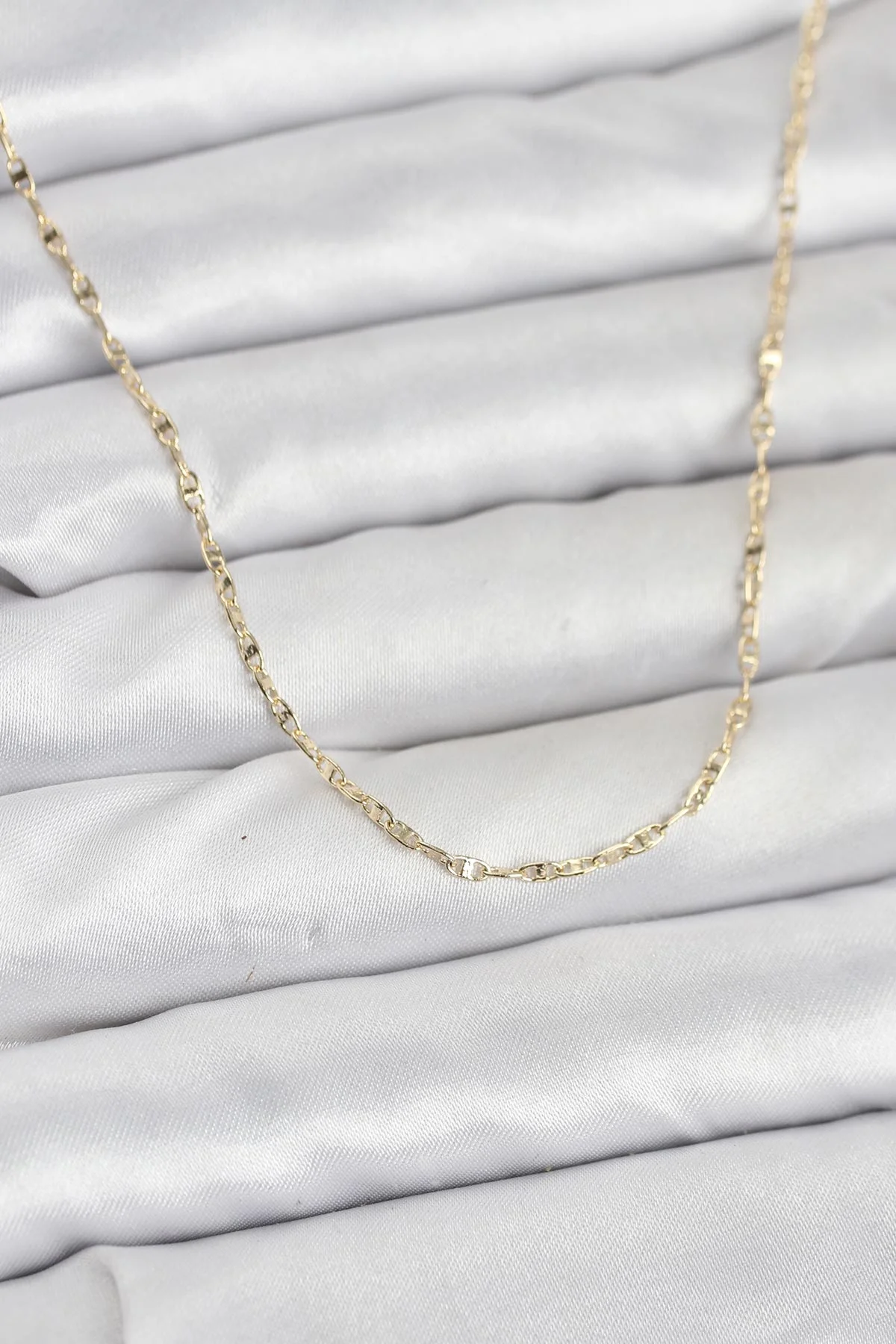 CM 14K Gold Renk Geci Zincir Model 60 cm Kadın Kolye