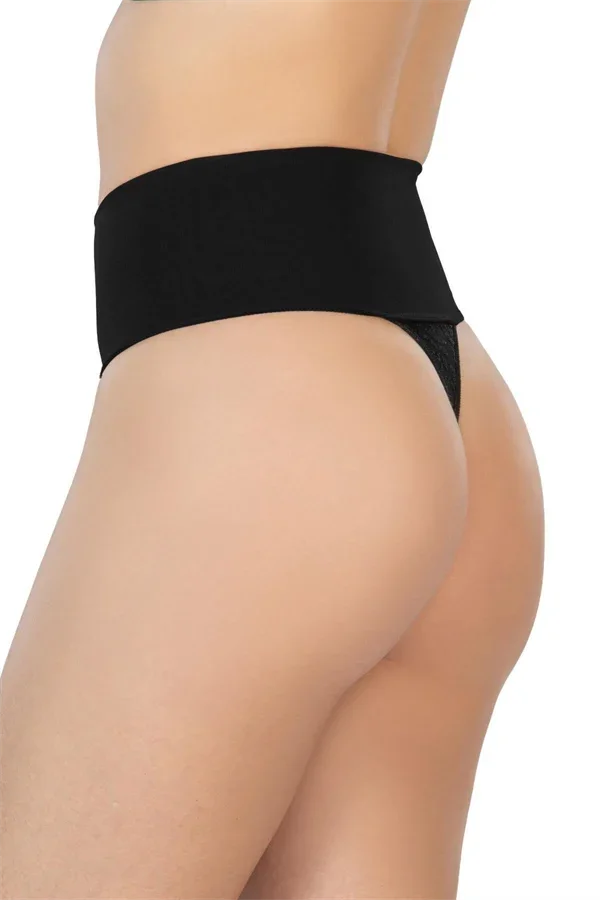 Siyah MI 2048 Seamless Çift Renk String Korse görsel 2
