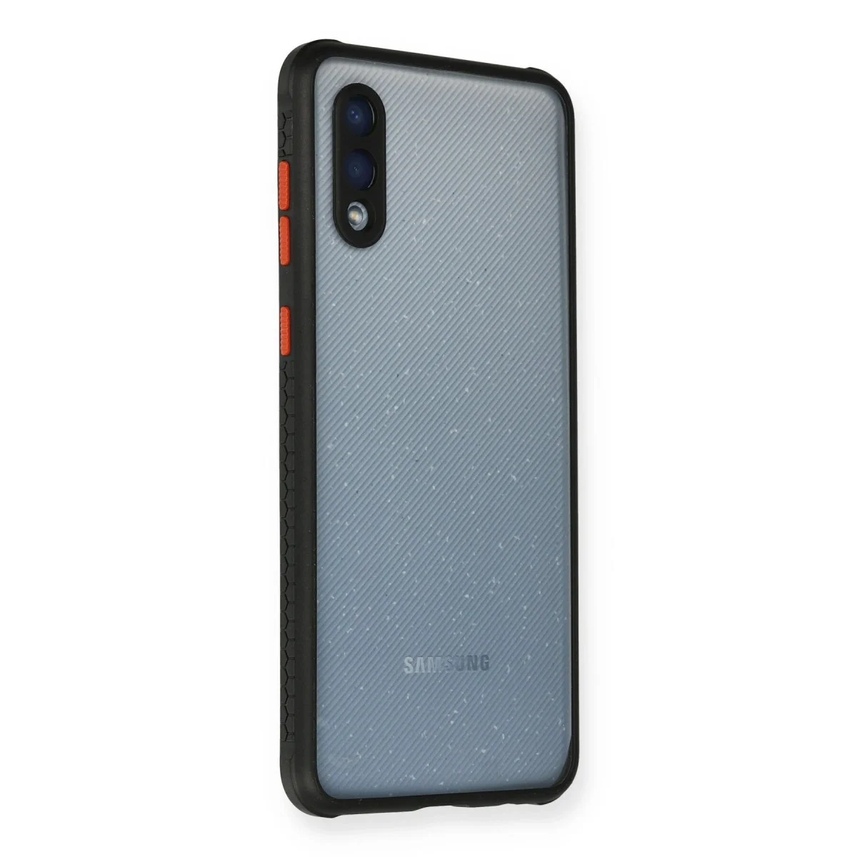 Samsung Galaxy A02 Kılıf Miami Şeffaf Silikon - Siyah görsel 2