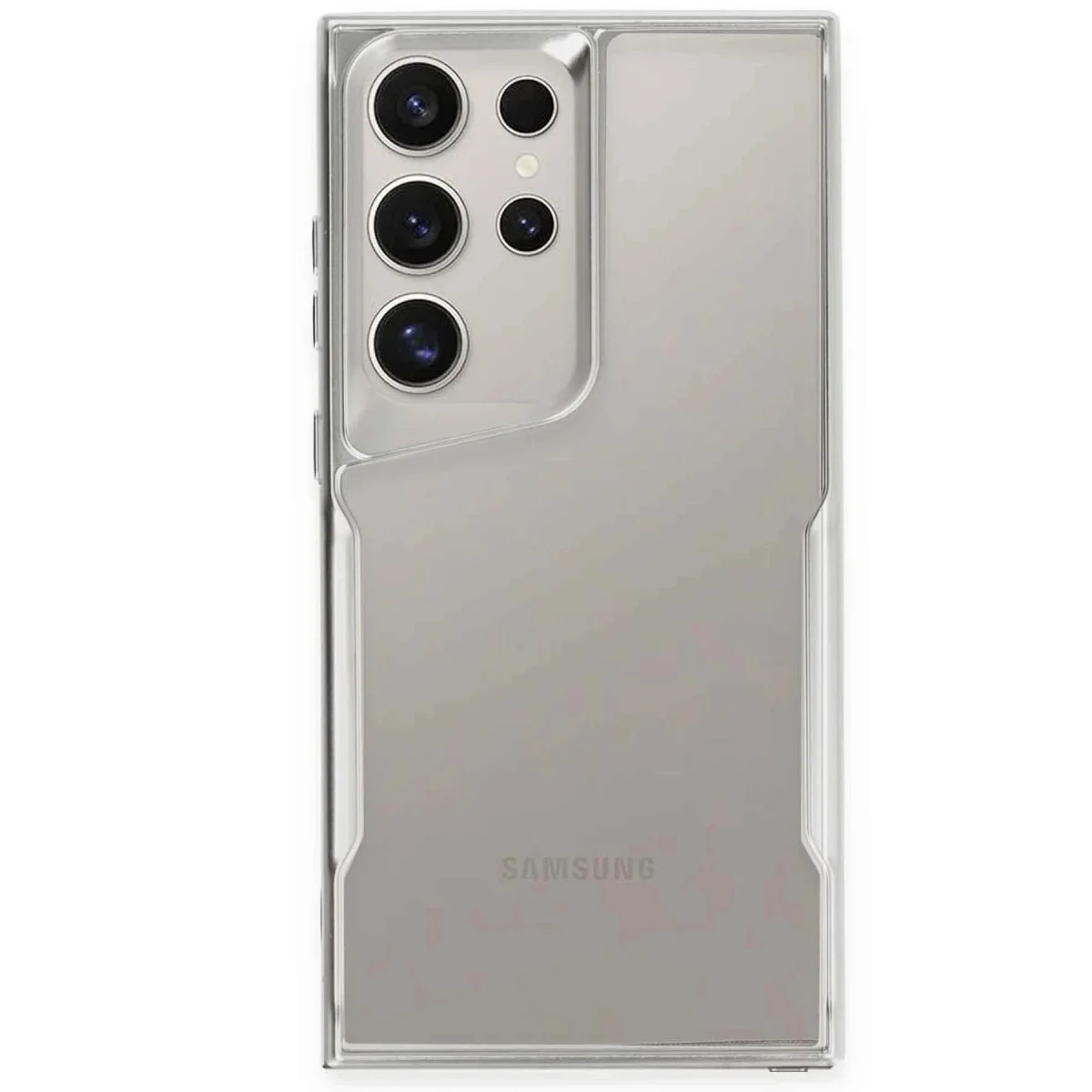 Samsung Galaxy S25 Ultra Kılıf Boyi Silikon Kapak - Gümüş