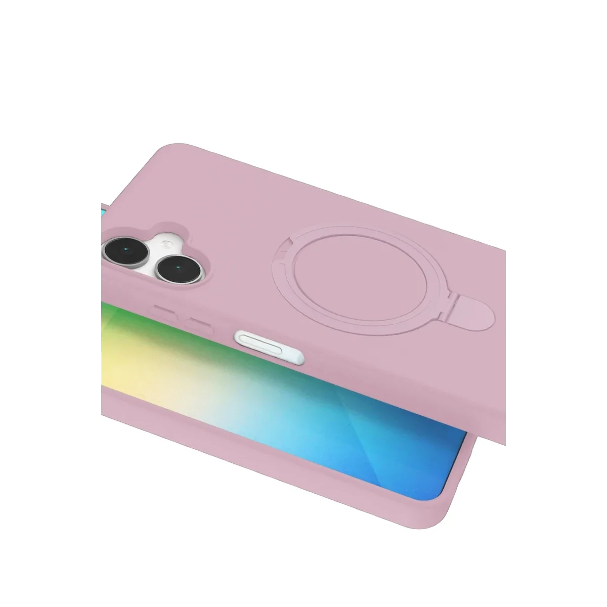 Samsung Galaxy A06 Regal Magsafe Standlı Kapak - Açık Pembe görsel 4