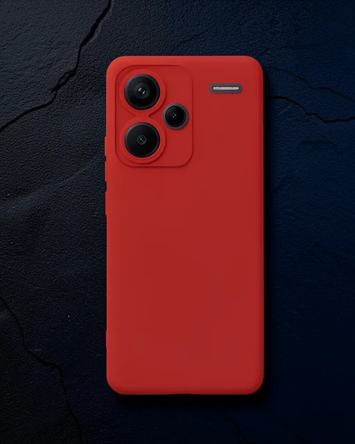 Xiaomi Redmi Note 13 Pro Plus Kılıf Nano İçi Kadife Silikon - Kırmızı