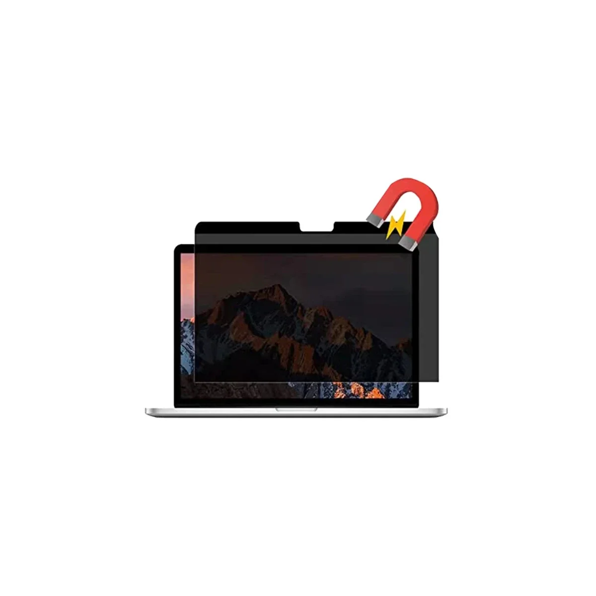 Apple Macbook Air 13.3 Macbook Manyetik Hayalet Ekran Koruyucu - Siyah