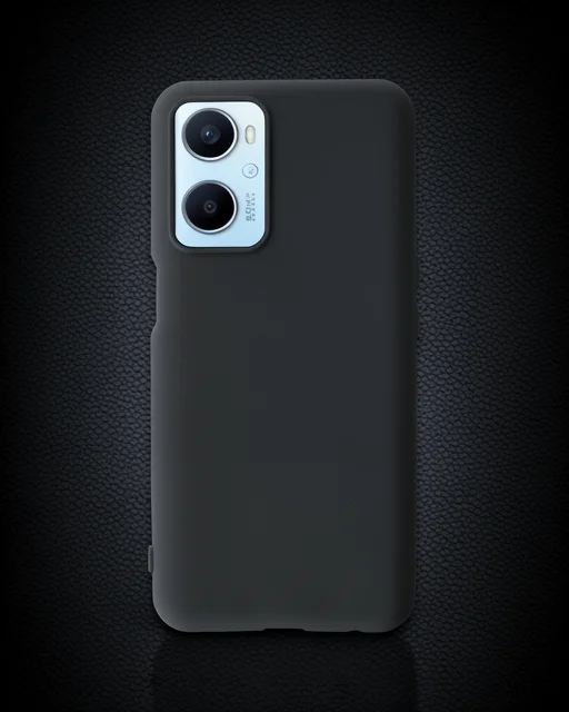 Oppo A96 Kılıf First Silikon - Siyah