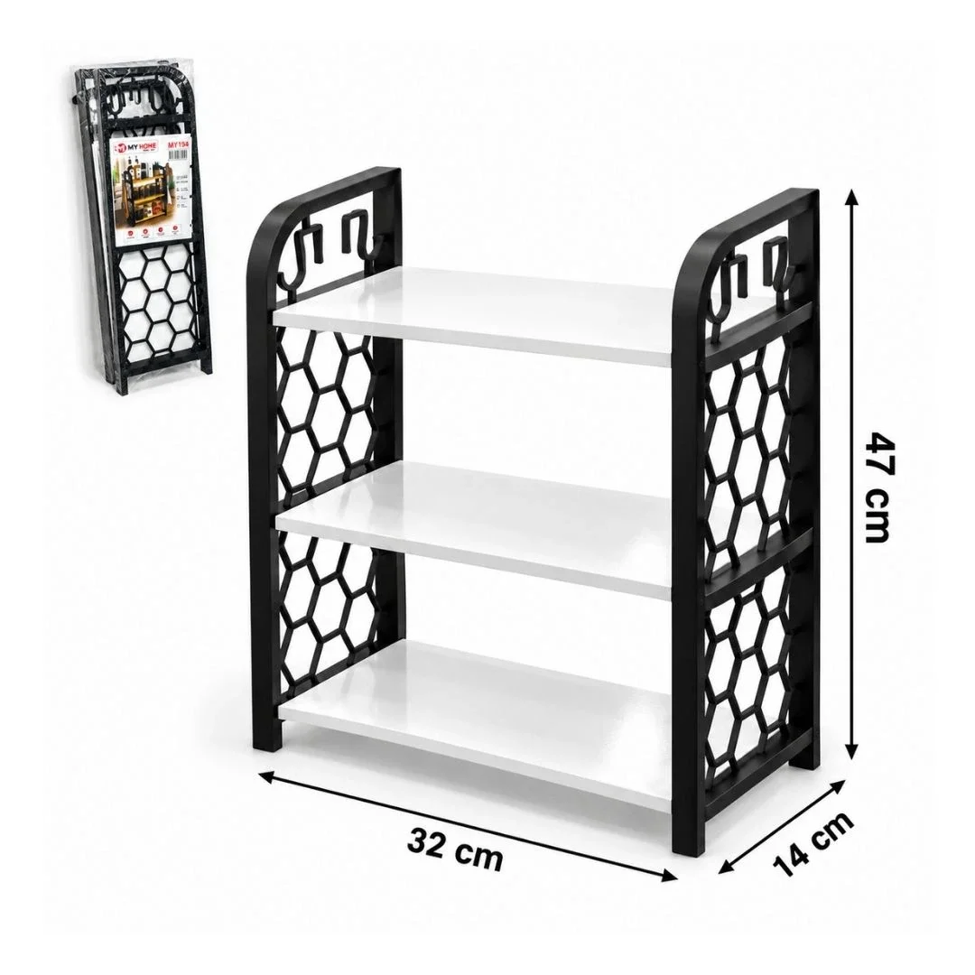 3 Katlı Ahşap Raflı Organizer görsel 2