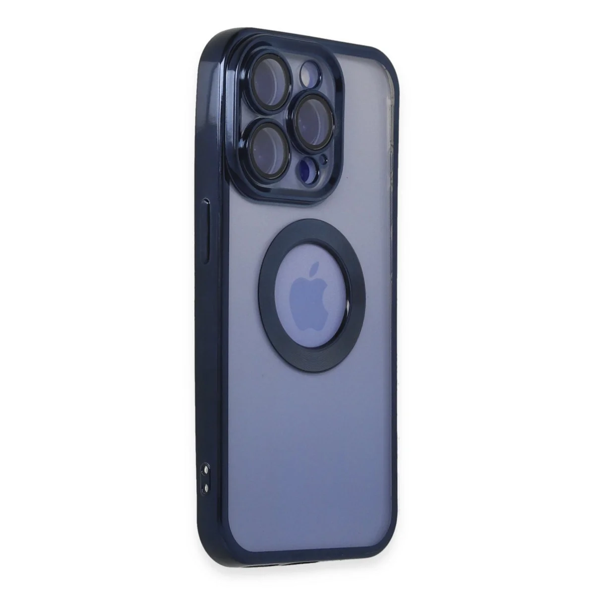 Apple İphone 15 Pro Max Kılıf Slot Silikon - Lacivert görsel 2