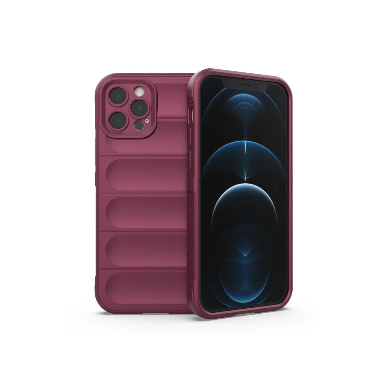 Apple iPhone 12 Pro Kılıf Optimum Silikon - Bordo