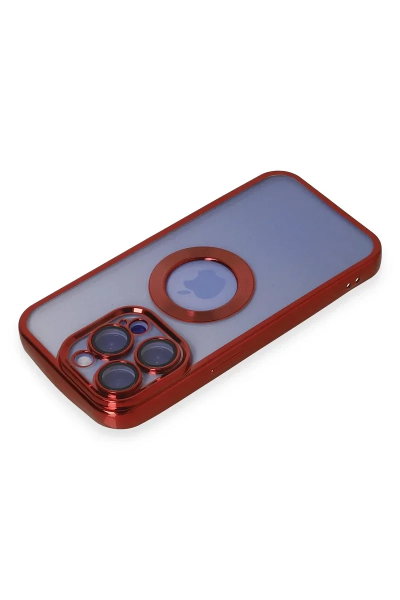 Apple iPhone 15 Pro Max Kılıf Slot Silikon - Kırmızı görsel 3