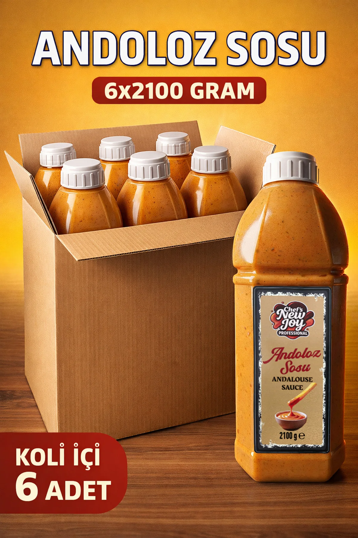 Andoloz Sosu 2100 G x 6 Adet - 1 Koli (Koli Bazlı Avantaj Paketi)