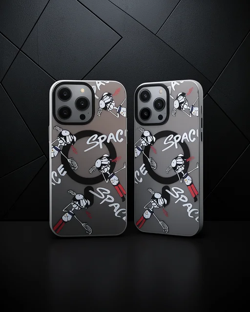 Apple İphone 12 Pro Max Kılıf Apollo Magneticsafe Desenli Kapak - Apollo Siyah - 3