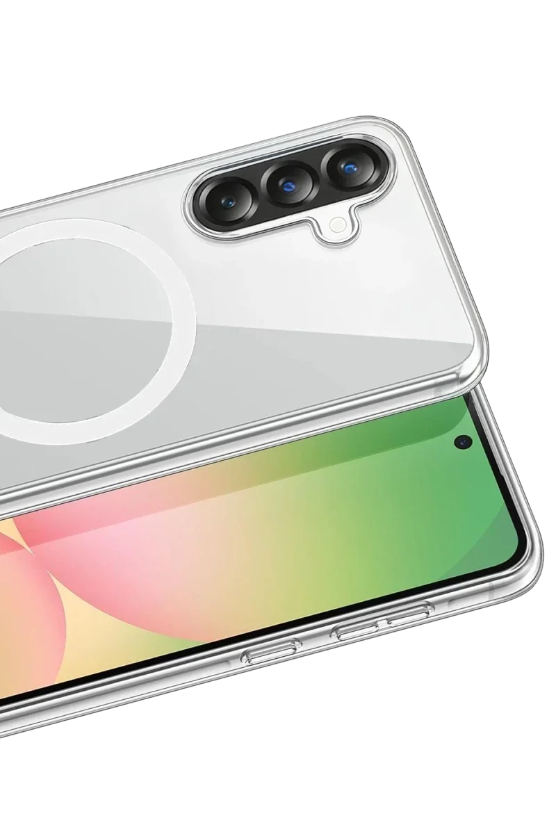 Samsung Galaxy A57 5G Combo Sert Şeffaf Magsafe Kapak - Şeffaf görsel 2