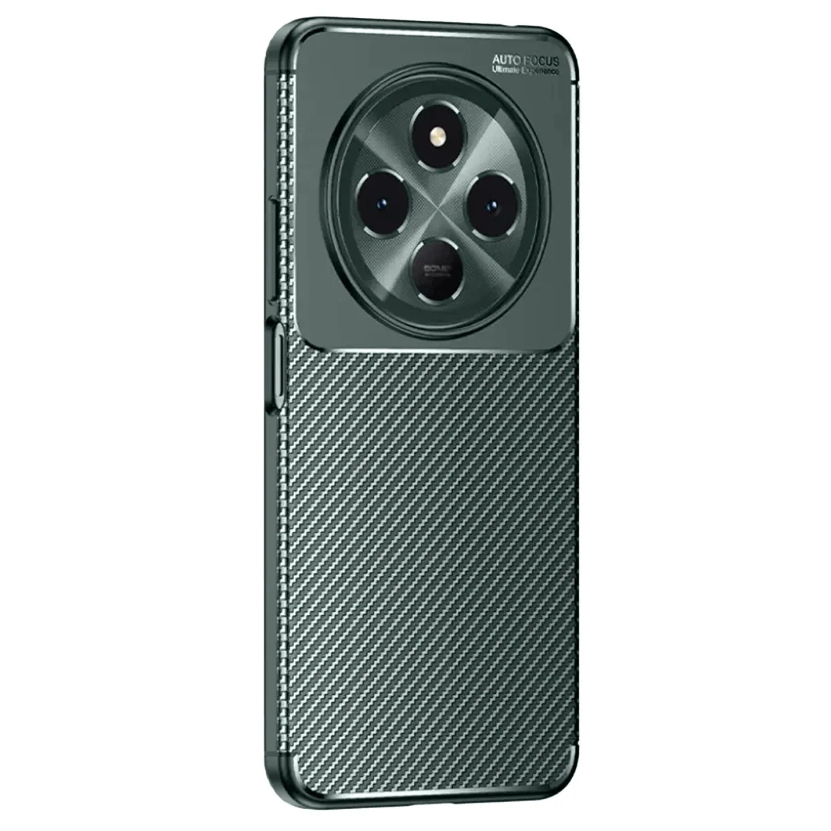 Tecno Spark 30 Kılıf Auto Focus Karbon Kapak - Koyu Yeşil görsel 2
