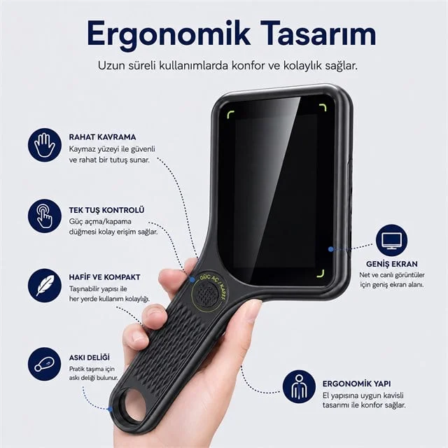 PM-29314 3.0’’ IPS Ekranlı El Tipi Dijital kroskop (2 MP Kamera PC Kamera) görsel 2