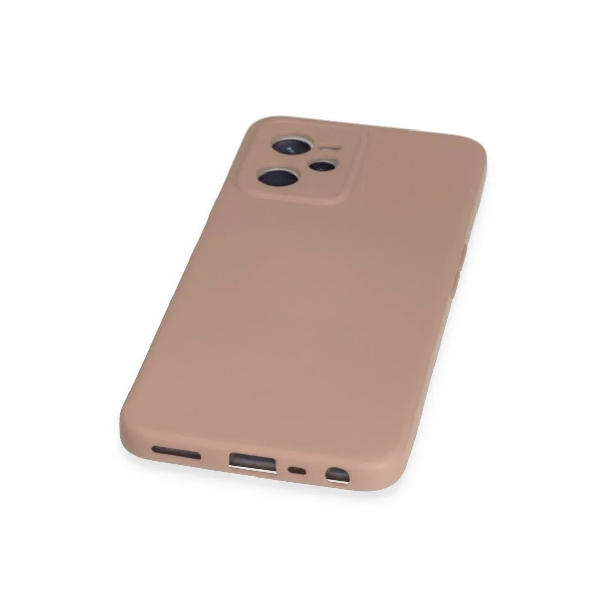 Realme C35 Kılıf Nano içi Kadife Silikon - Pudra görsel 4