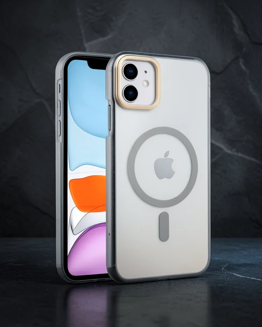 Apple İphone 12 Glossy Magsafe Kapak - Çöl Titanyum