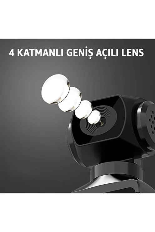 4K Ultra HD Aksiyon Kamerası 270° Geniş Açı Döner Klips Su Geçirmez Kılıf WiFi Kamera görsel 4