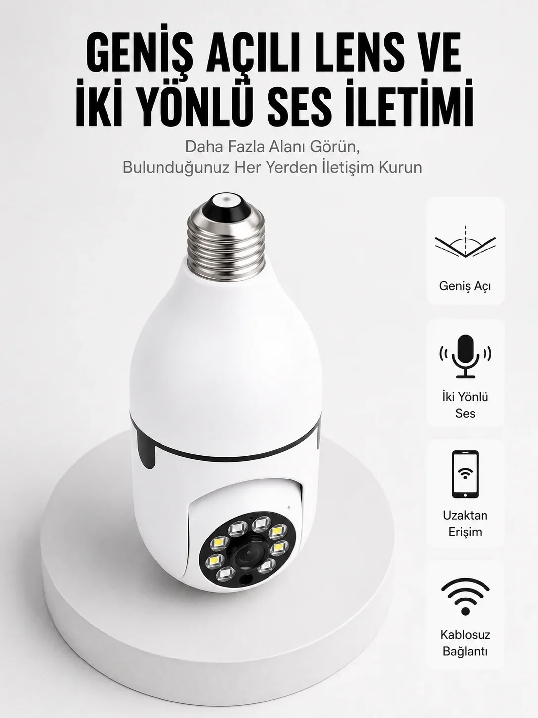Akıllı Güvenlik Kamerası Full HD Görüntü ve Gece Görüş Özellikli Yeni Nesil