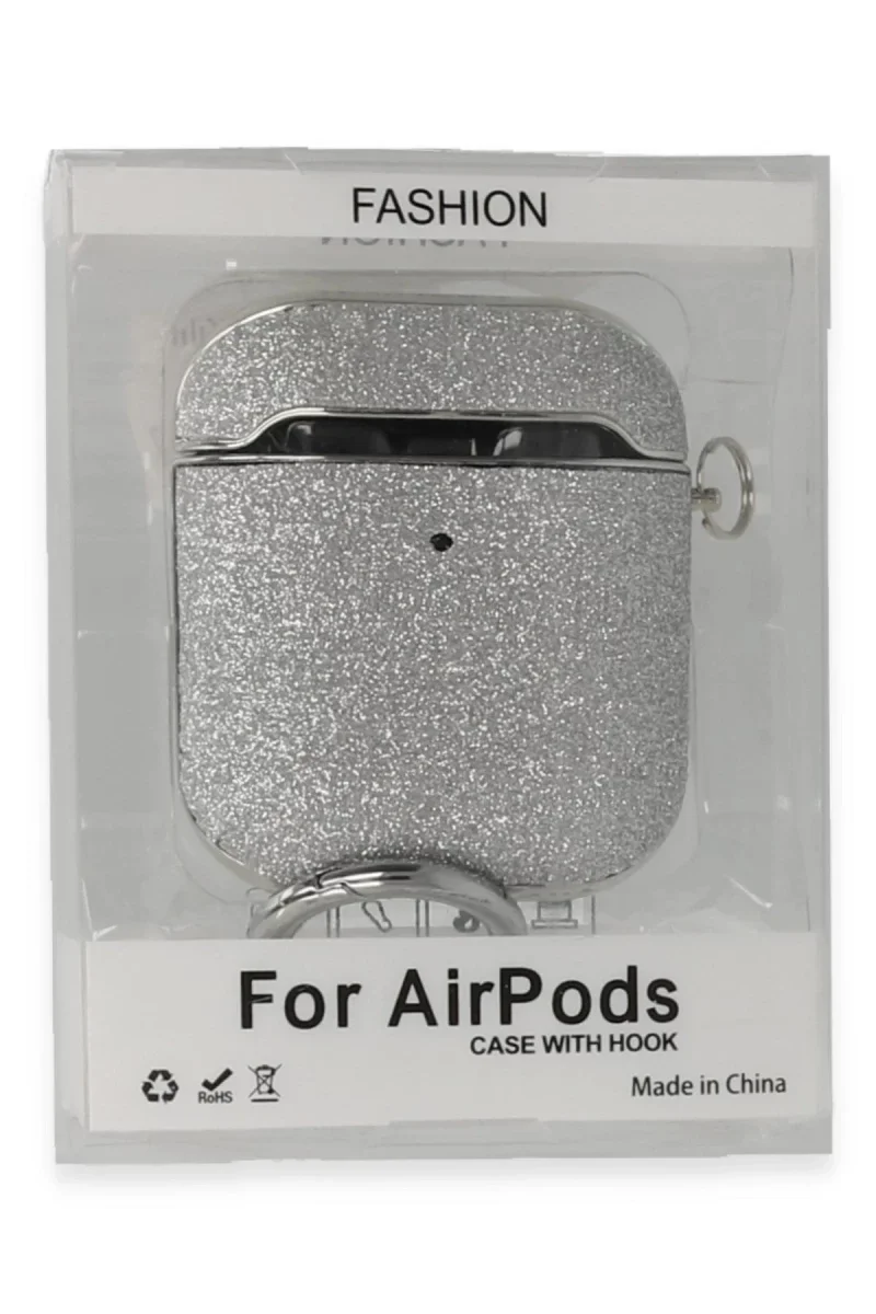 Apple Airpods 2 (2.nesil) Spell Simli Kılıf - Gümüş