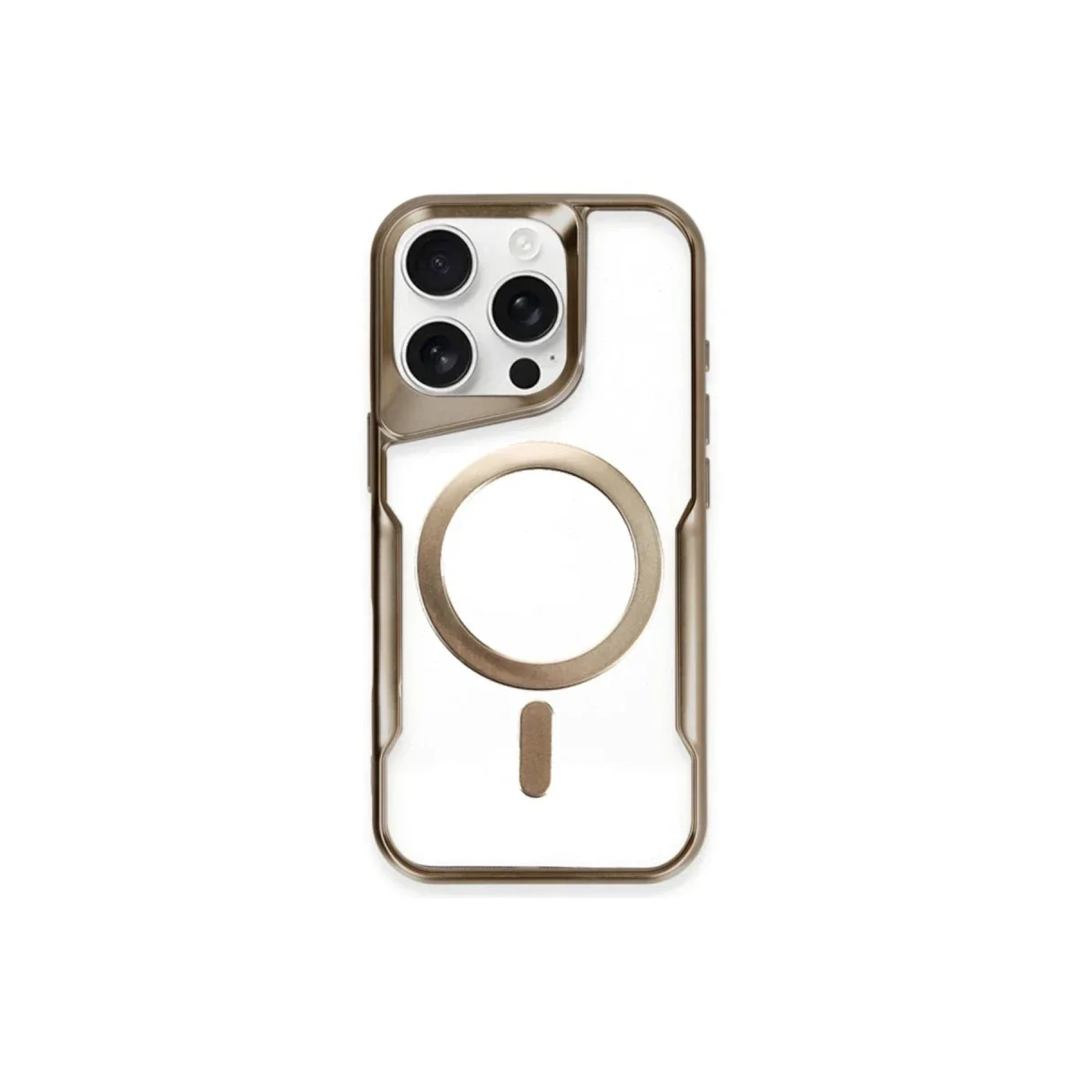 Apple iPhone 15 Pro Max Kılıf Boyi Magsafe Silikon Kapak - Kahverengi