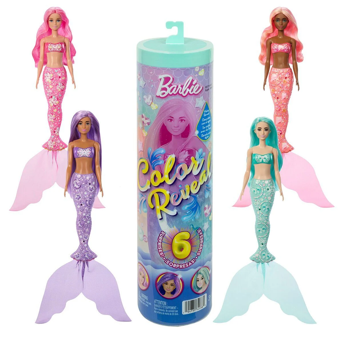 JMW61 Barbie Color Reveal - Barbie Deniz Kızı Bebekler görsel 4
