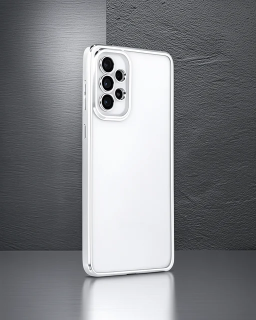 Samsung Galaxy A53 5g Kılıf Razer Lensli Silikon - Gümüş