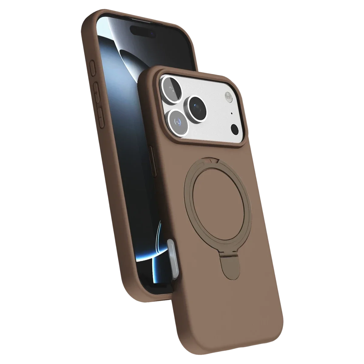 Apple iPhone 17 Pro Max Regal Magsafe Standlı Kapak - Çöl Titanyum