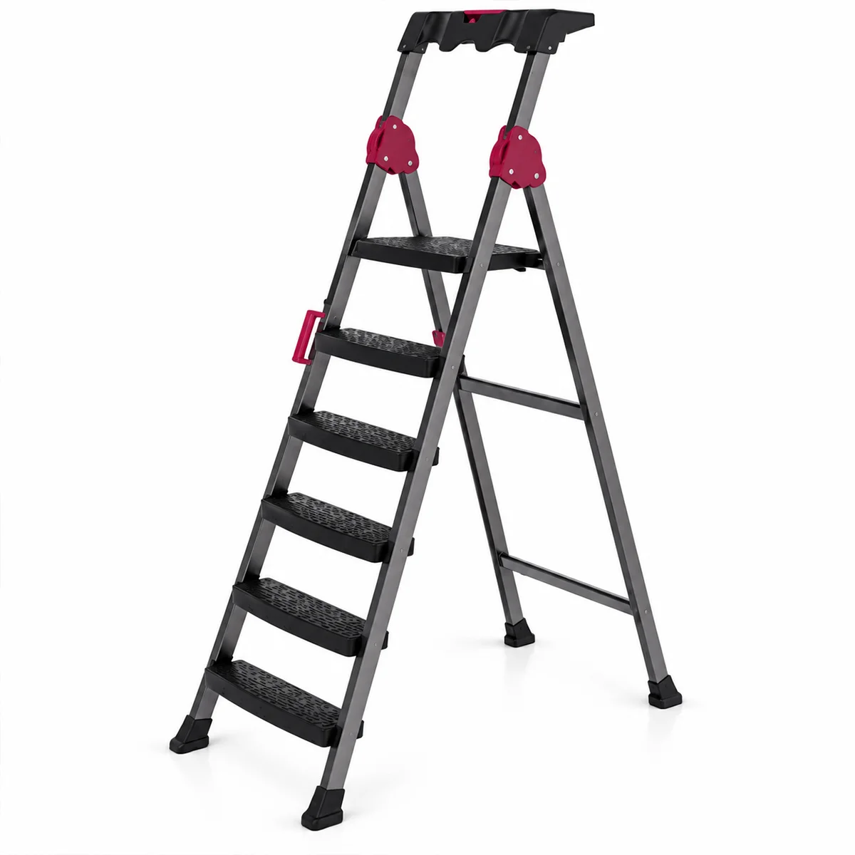 Basamaklı Metal Merdiven 5+1 150 kg görsel 2