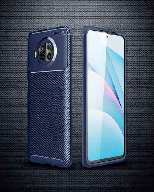 Xiaomi Mi 10t Lite Kılıf Auto Focus Karbon Kapak - Lacivert