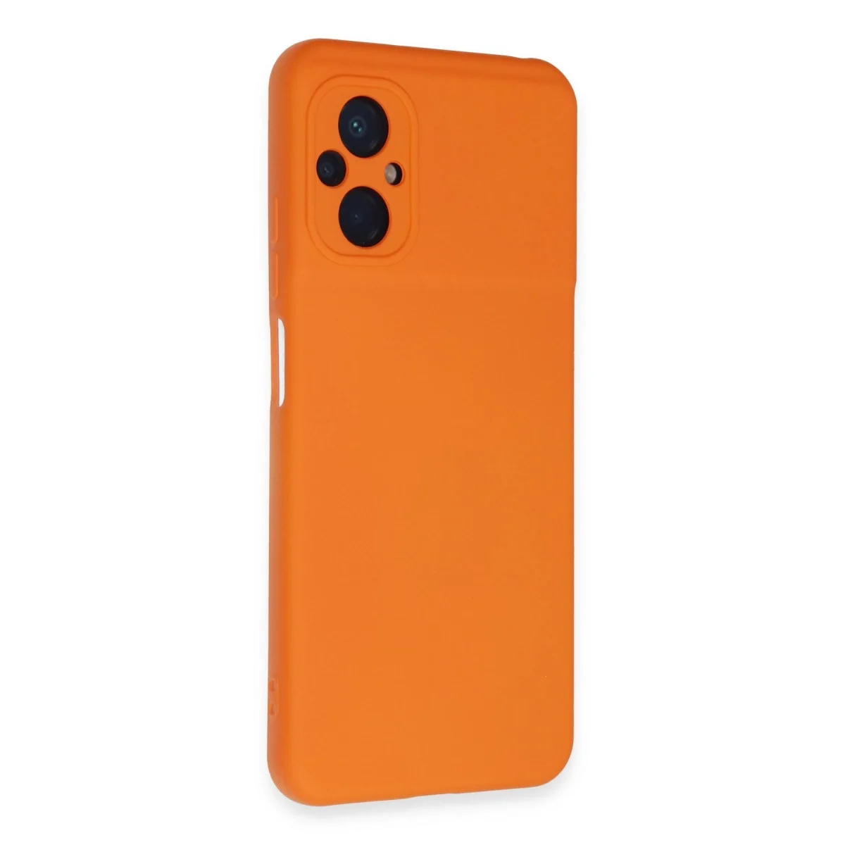 Xiaomi Poco M5 Kılıf Nano İçi Kadife Silikon - Turuncu görsel 2