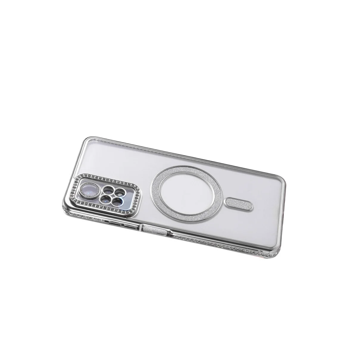 Xiao Red Note 12 Pro 4g Joke Simli Magneticsafe Kılıf - Gümüş görsel 4