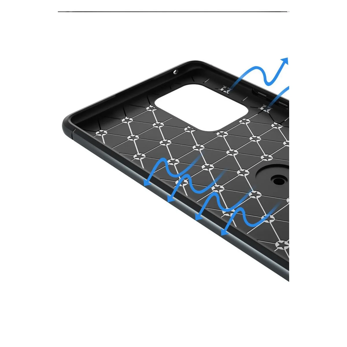 Samsung Galaxy A91 / S10 Lite Kılıf Range Yüzüklü Silikon - Mavi görsel 6