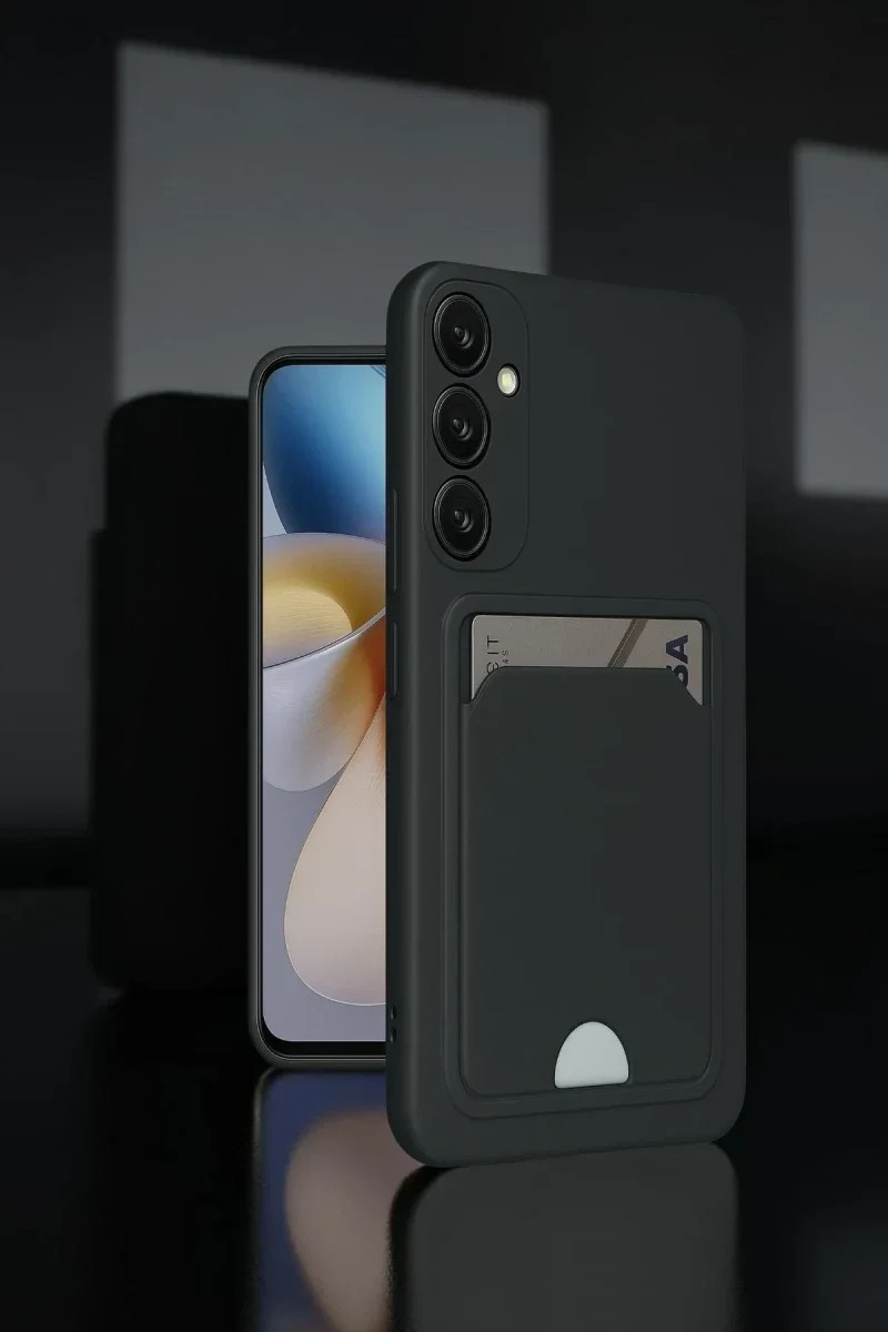 Samsung Galaxy A55 5G Kılıf Kelvin Kartvizitli Silikon - Lacivert görsel 2