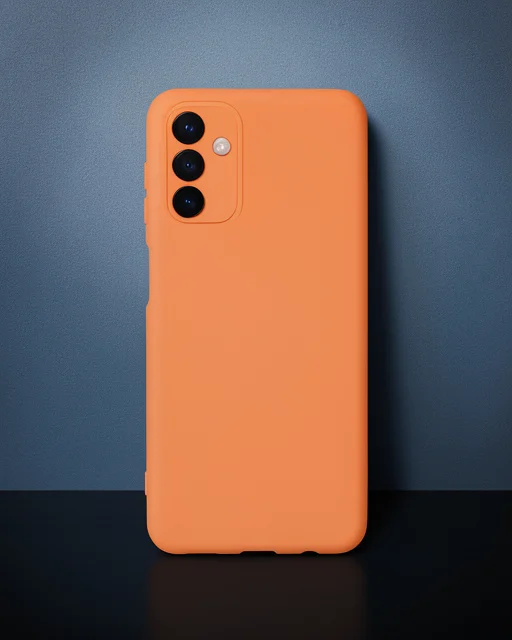 Samsung Galaxy A04s Kılıf Nano İçi Kadife Silikon - Turuncu