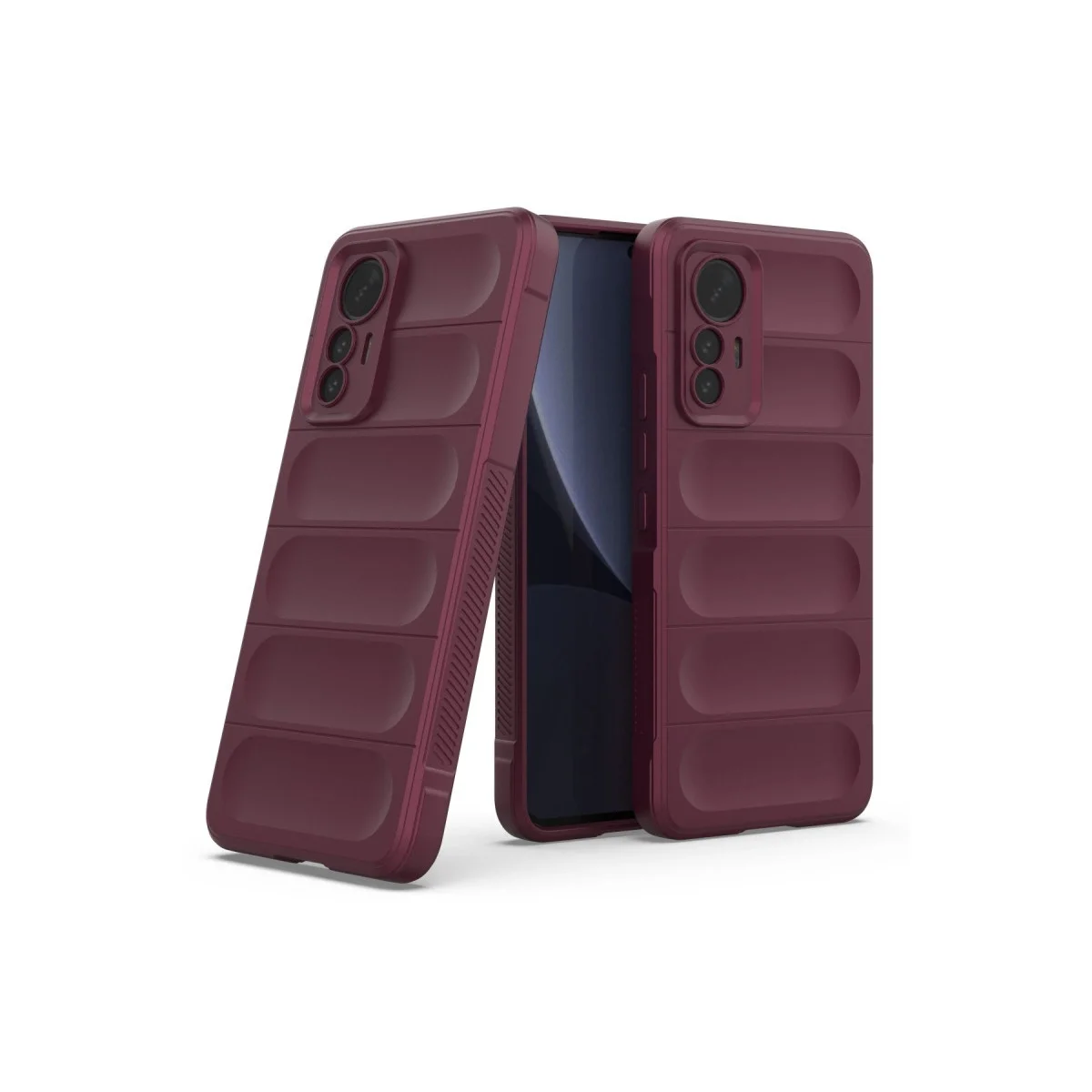 Xiao 12 Lite Kılıf Optimum Silikon - Bordo görsel 2