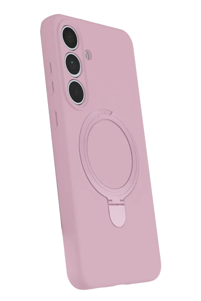 Samsung Galaxy S25 FE Regal Magsafe Standlı Kapak - Açık Pembe görsel 2