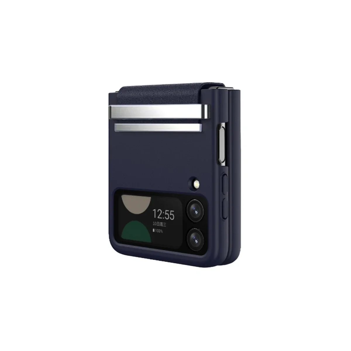 Samsung Galaxy Z Flip 4 Kılıf Belt Flip Kapak - Lacivert görsel 5