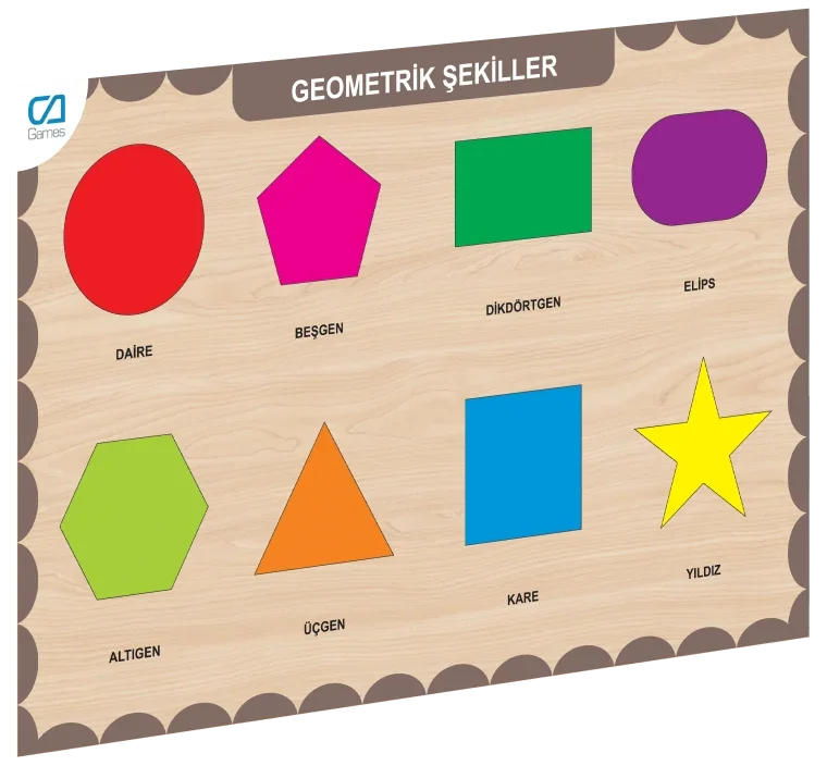 CAAHS-3204 Ca Games Ahşap Geometrik Şekiller Bul-tak