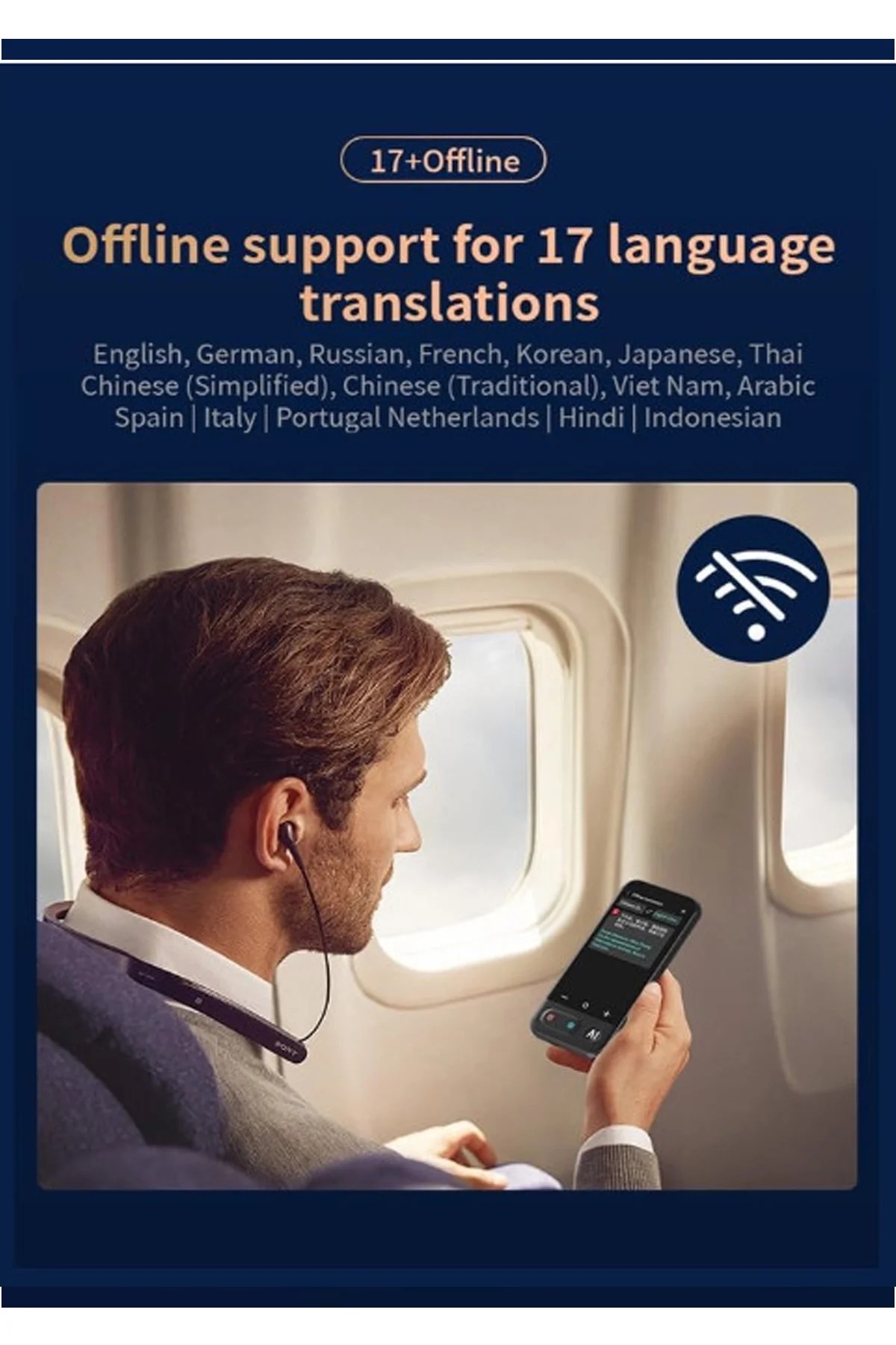 Kameralı 140 Dilde Wifi Özellikli Translator Elektronik Çeviri Cihazı Türkçe Menü görsel 5