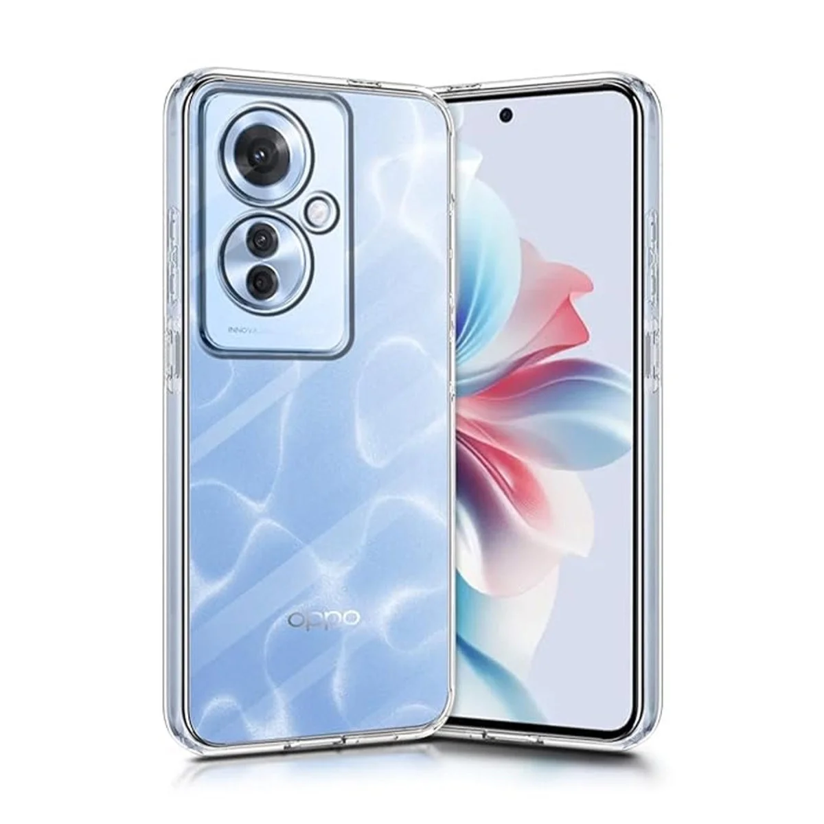 Oppo Reno 11f Kılıf Lüx Şeffaf Silikon görsel 2