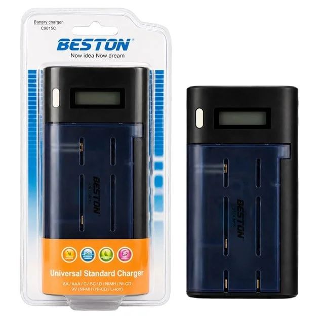 Beston BST-C9015C (AA-AAA-C-D-9V-SC) Universal Tüm Boylar Dijital Ekranlı Pil Şarj Cihazı görsel 2