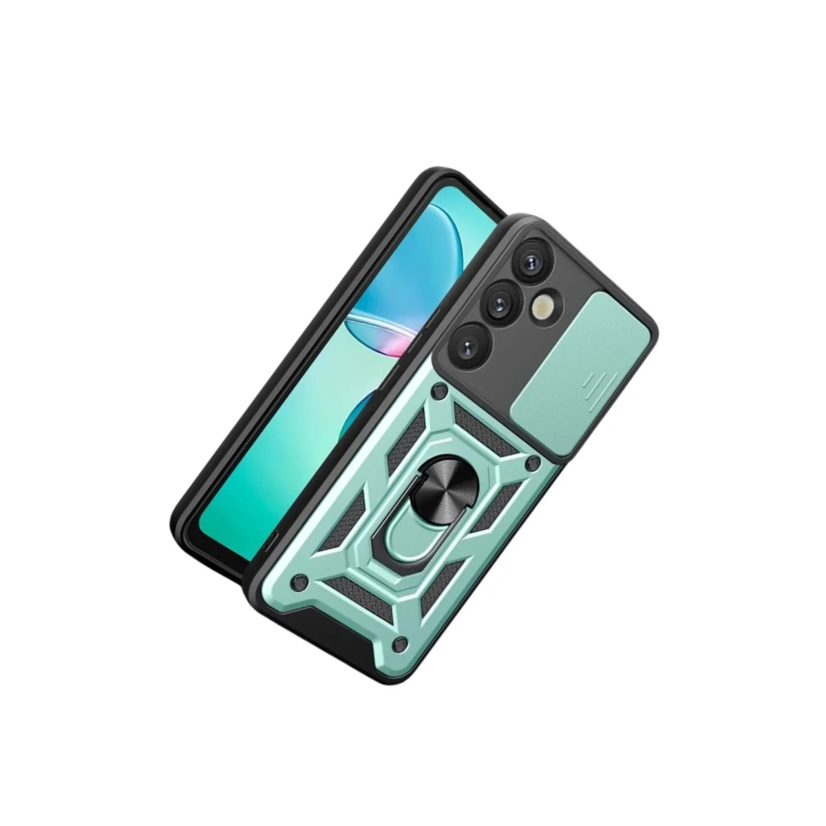 Samsung Galaxy S26 Plus Pars Lens Yüzüklü Silikon - Yeşil görsel 3