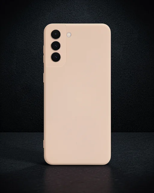 Samsung Galaxy S21 Plus Kılıf Nano İçi Kadife Silikon - Pudra