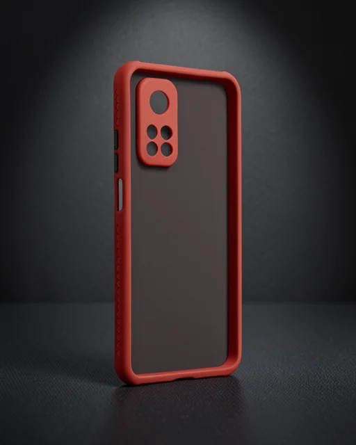 Xiaomi Mi 10t Pro Kılıf Miami Şeffaf Silikon - Kırmızı