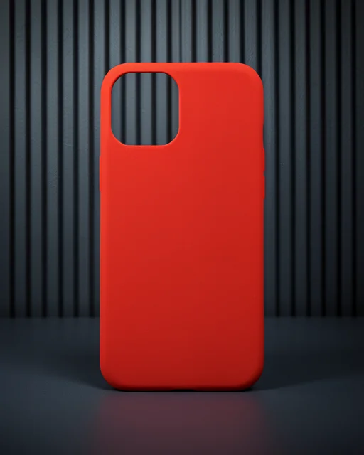 Apple İphone 12 Pro Max Kılıf Nano İçi Kadife Silikon- Kırmızı