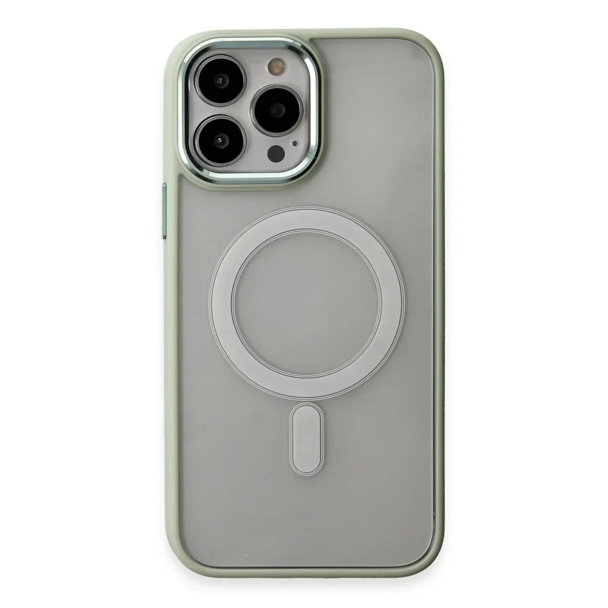 Apple iPhone 15 Pro Kılıf Room Magneticsafe Silikon - Su Yeşili görsel 2