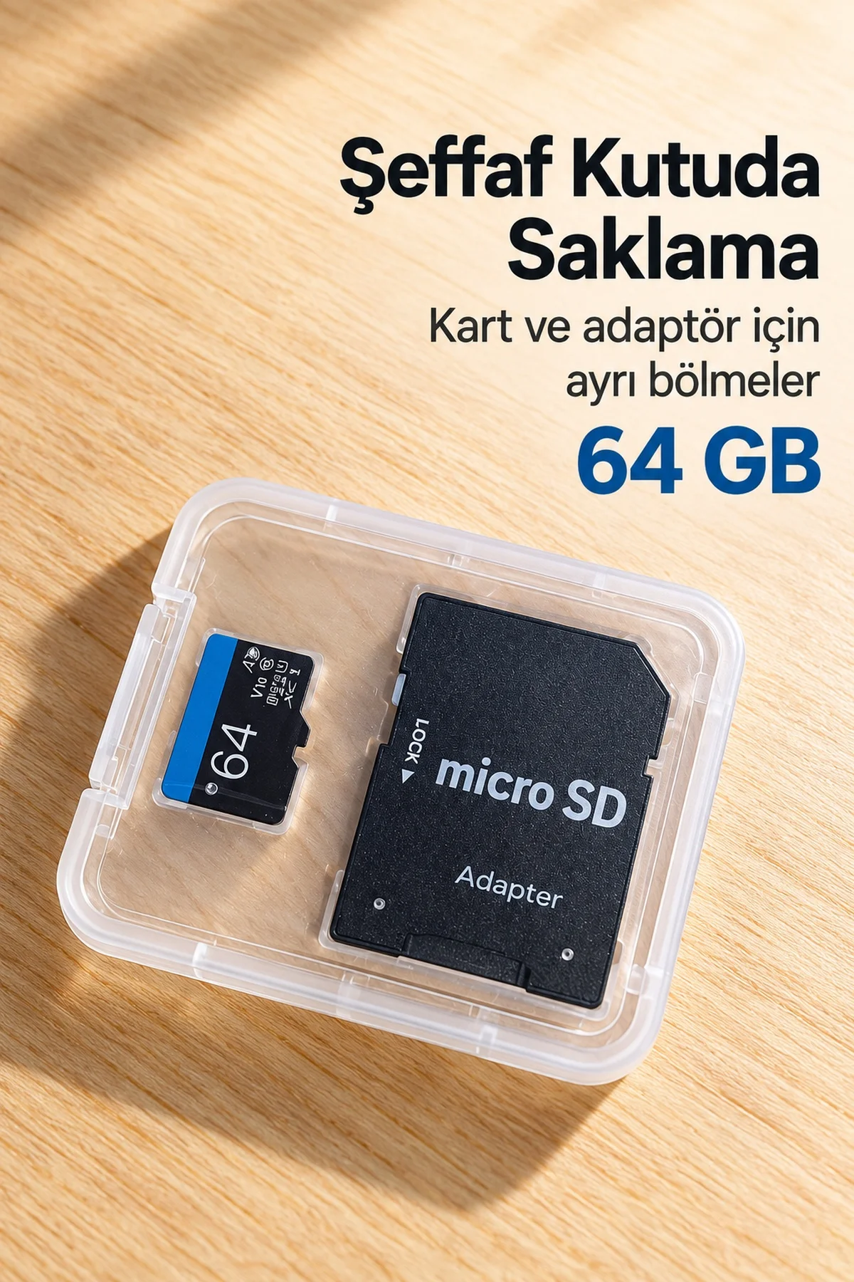 64 GB Micro SD Hafıza Kartı ve Adaptör görsel 3